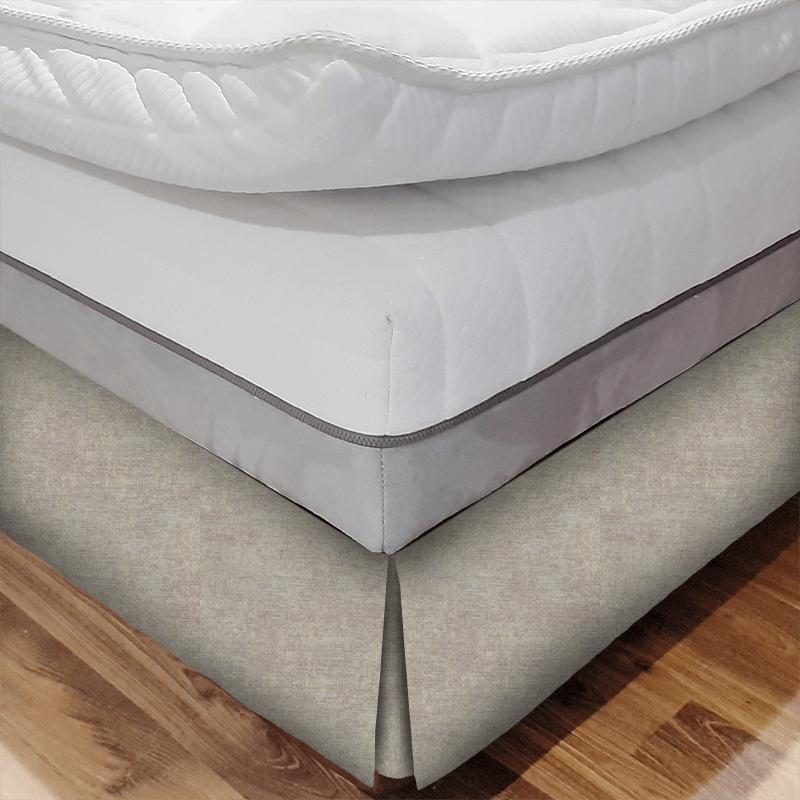 Clarke and Clarke Lusso Shimmer Blush/Linen Bed Base Valance