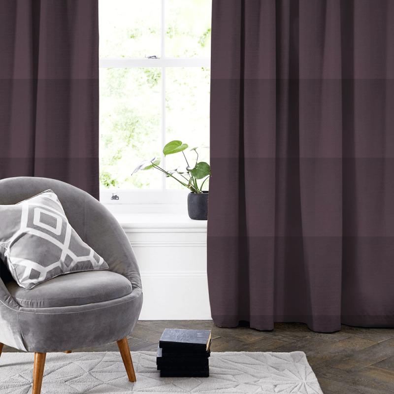 Clarke and Clarke Spectrum Spectrum Damson Made To Measure Curtain