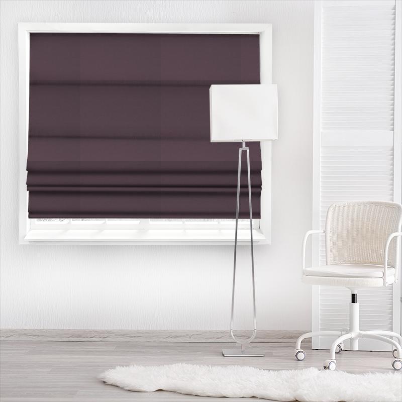 Clarke and Clarke Spectrum Spectrum Damson Made To Measure Roman Blind