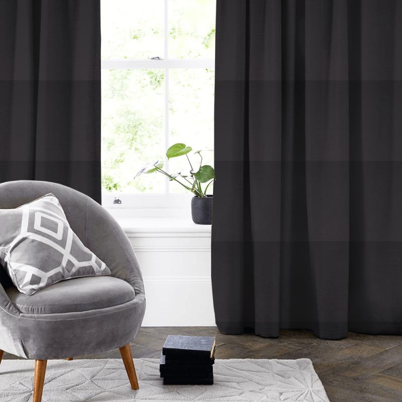 Clarke and Clarke Spectrum Spectrum Ebony Made To Measure Curtain