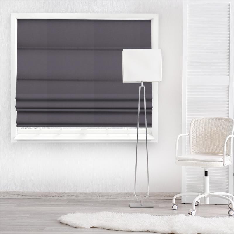 Clarke and Clarke Spectrum Spectrum Egg Plant Made To Measure Roman Blind
