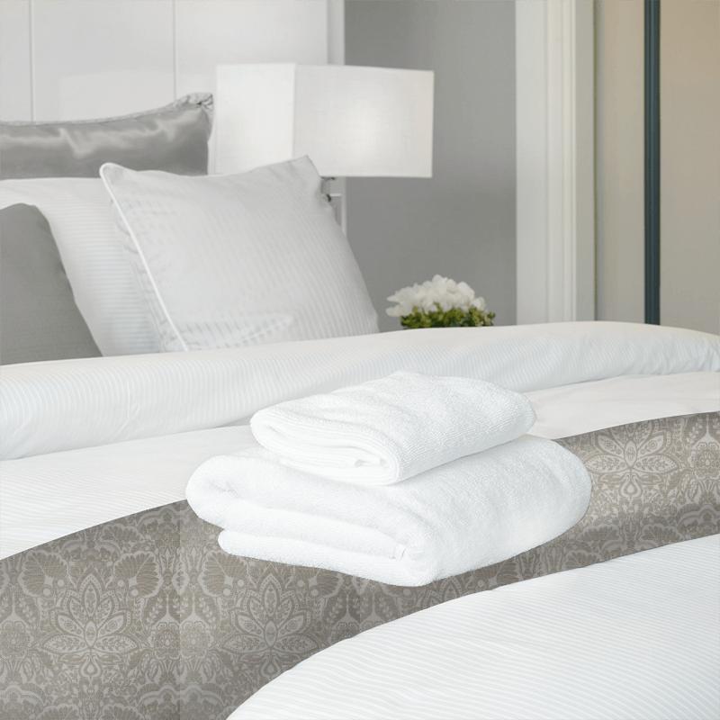 Clarke and Clarke Lusso Waldorf Champagne Bed Runner