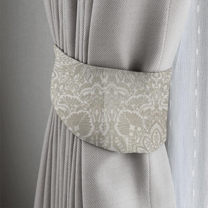 Clarke and Clarke Lusso Waldorf Champagne Tieback
