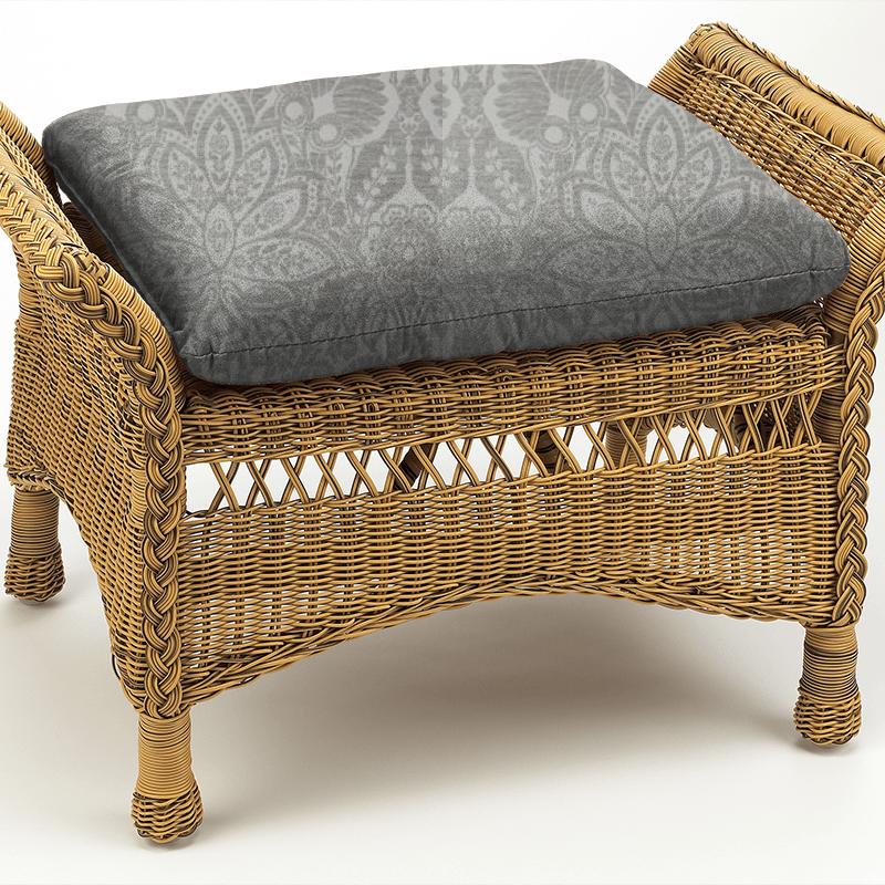 Clarke and Clarke Lusso Waldorf Silver Box Cushion