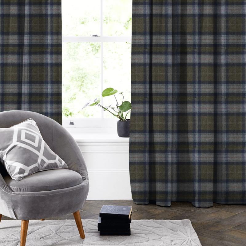 Abraham Moon Classics Skye Olivine Made To Measure Curtain
