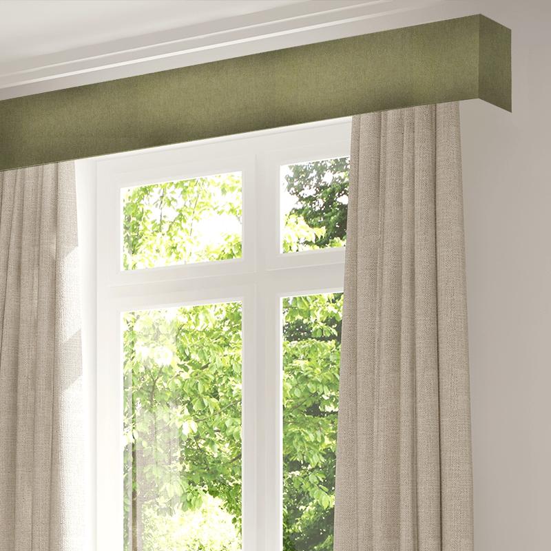 Abraham Moon Herringbone Chevron Lime Pelmet