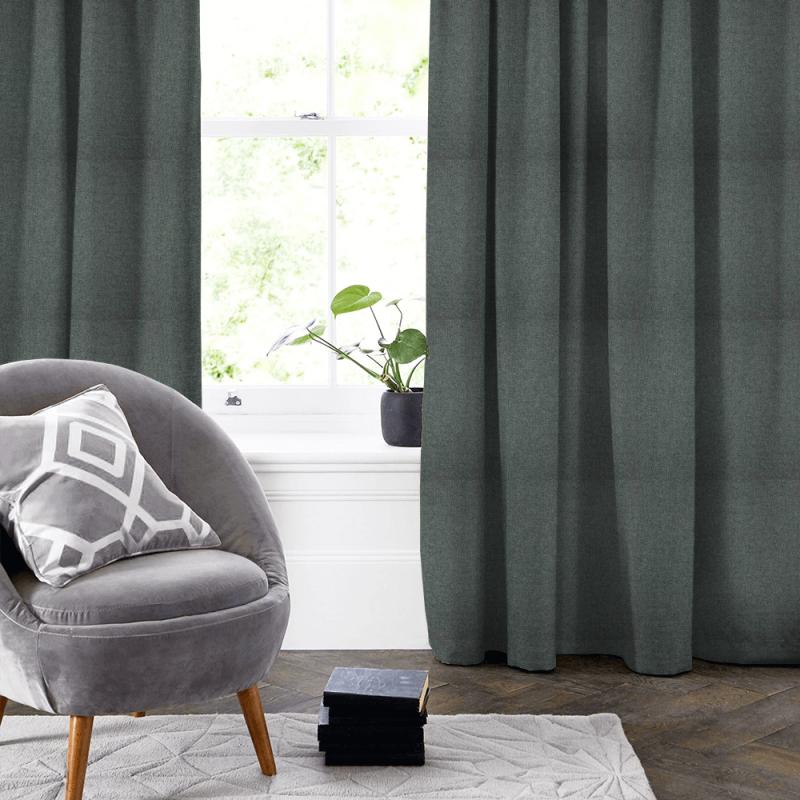 Abraham Moon Herringbone Chevron Jade Made To Measure Curtain