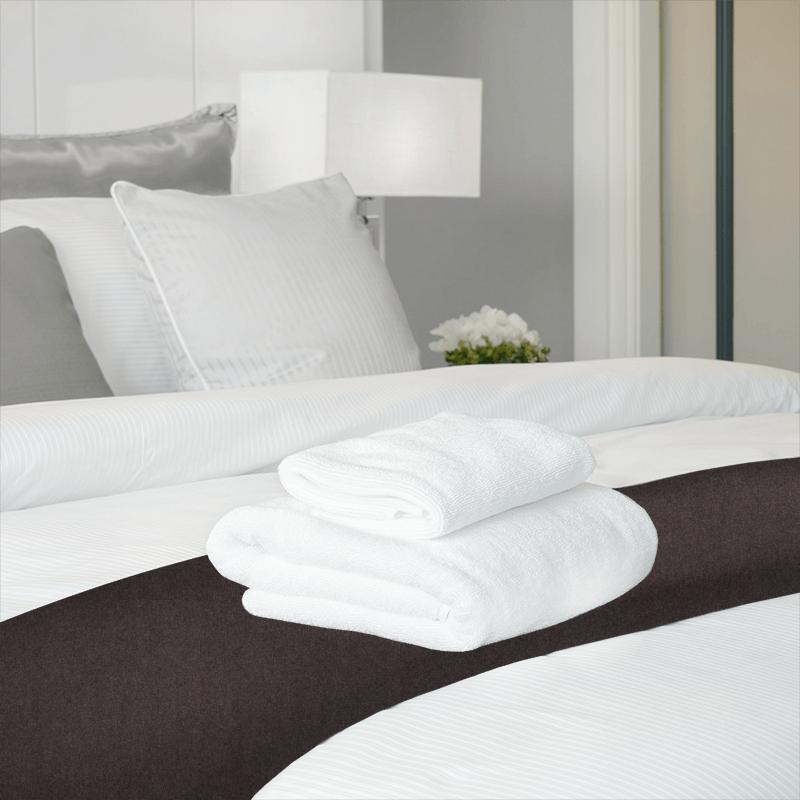 Abraham Moon Herringbone Chevron Mystic Topaz Bed Runner