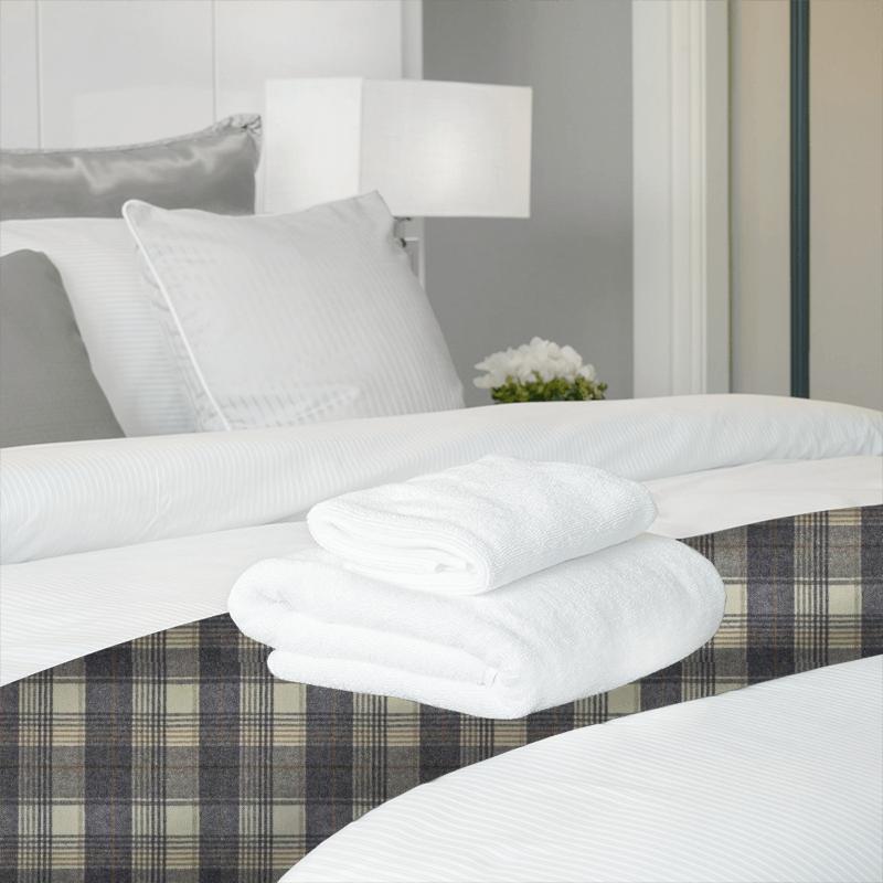 Abraham Moon Naturally Moon Huntingtower Charcoal Bed Runner