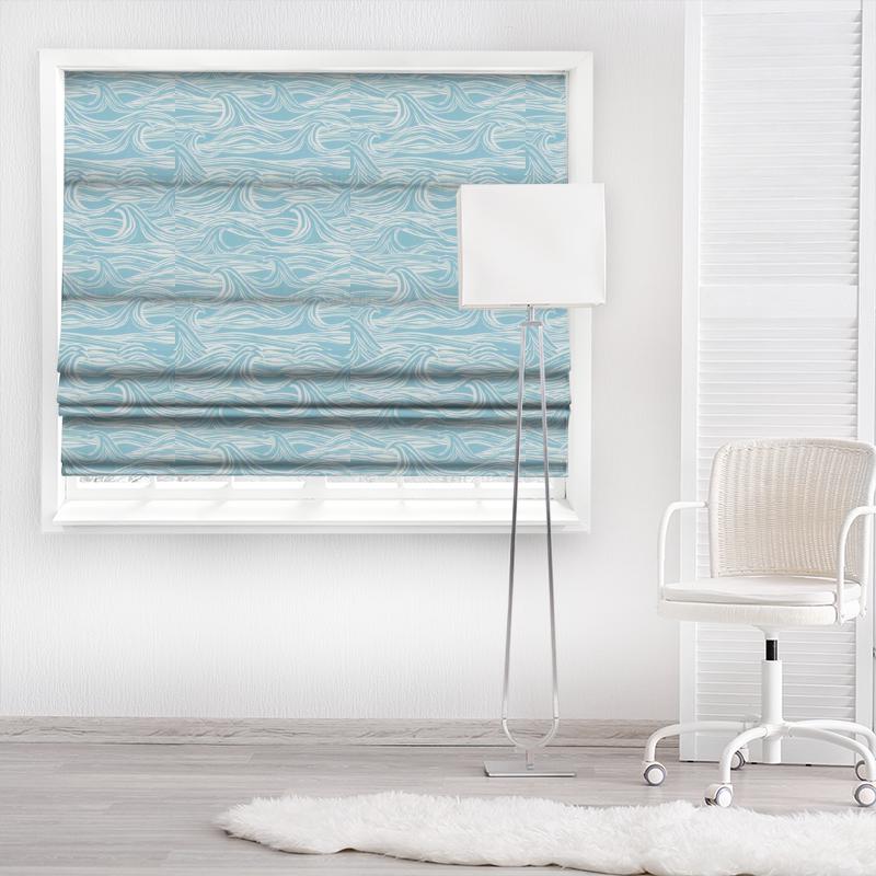 Studio G Land & Sea Surf Aqua Made To Measure Roman Blind