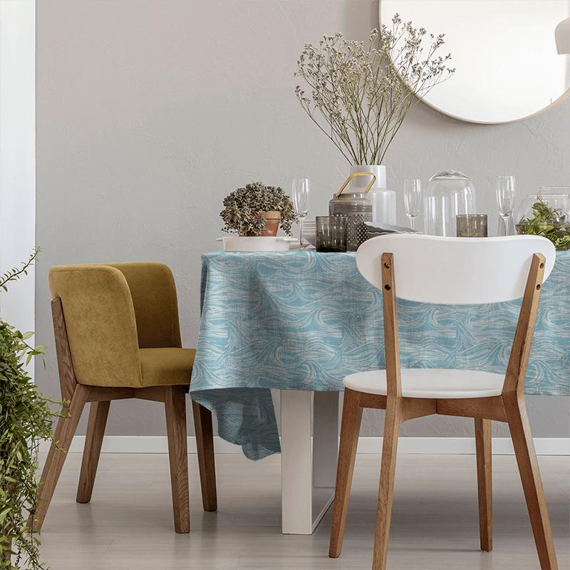 Studio G Land & Sea Surf Aqua Tablecloth