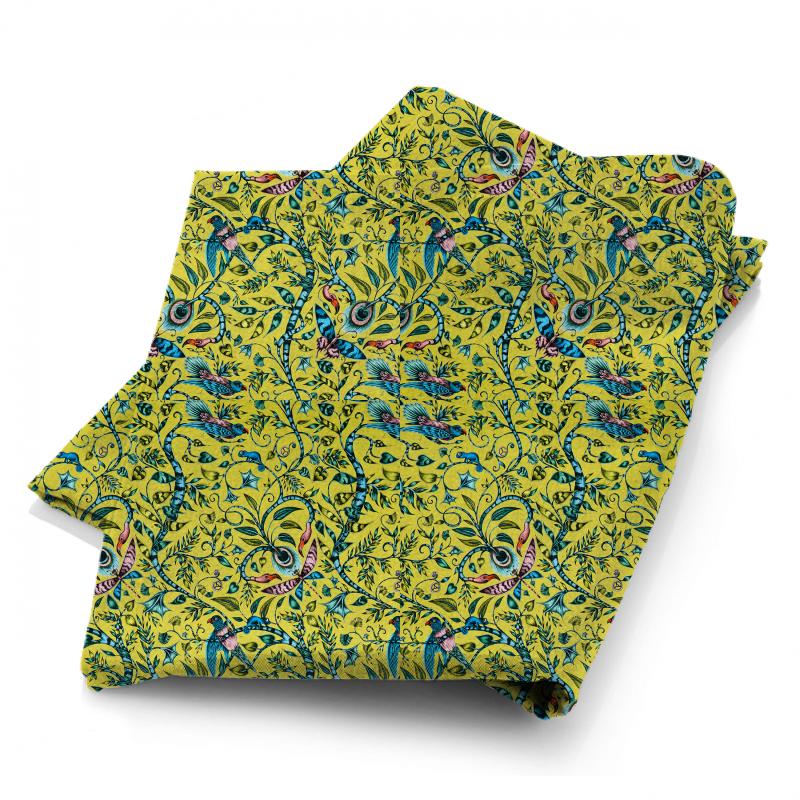 Clarke and Clarke Animalia Rousseau Lime Fabric