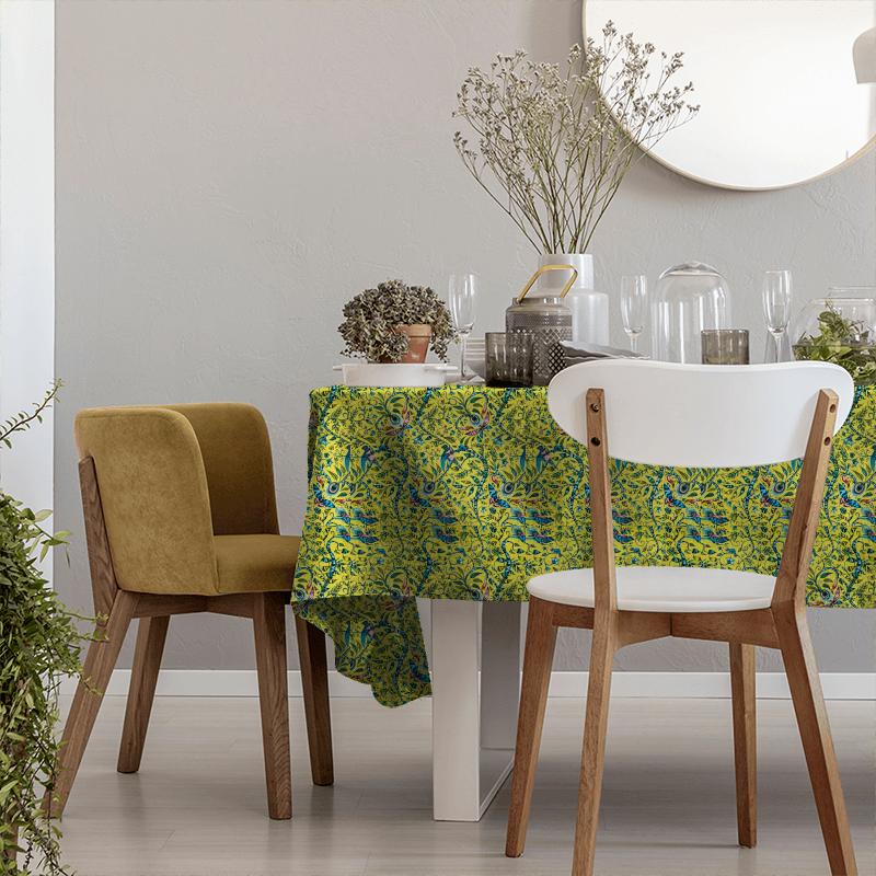 Clarke and Clarke Animalia Rousseau Lime Tablecloth