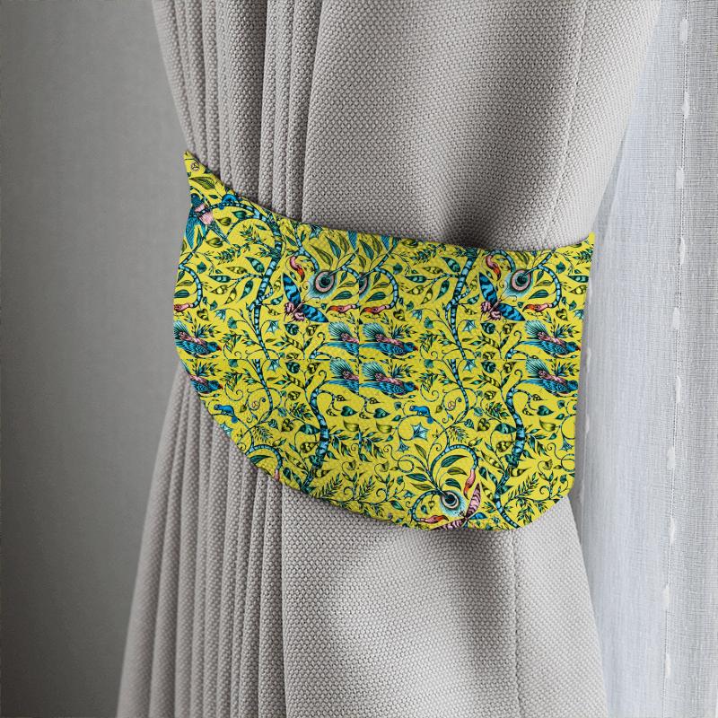 Clarke and Clarke Animalia Rousseau Lime Tieback