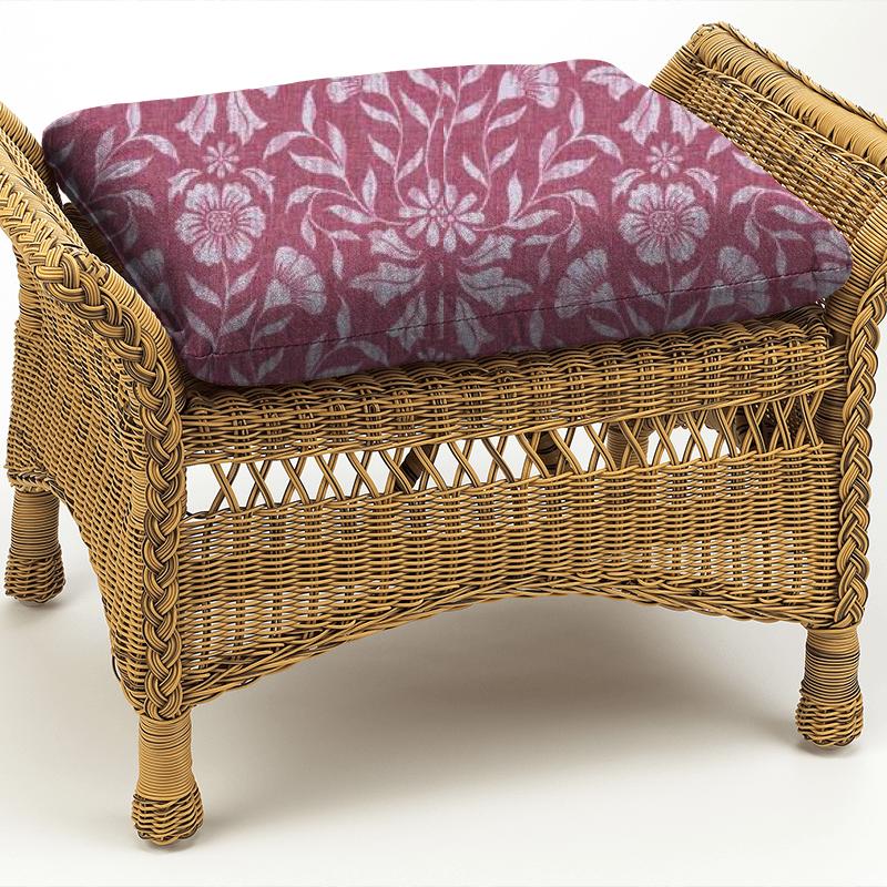 Clarke and Clarke Avebury Berkeley Raspberry Box Cushion