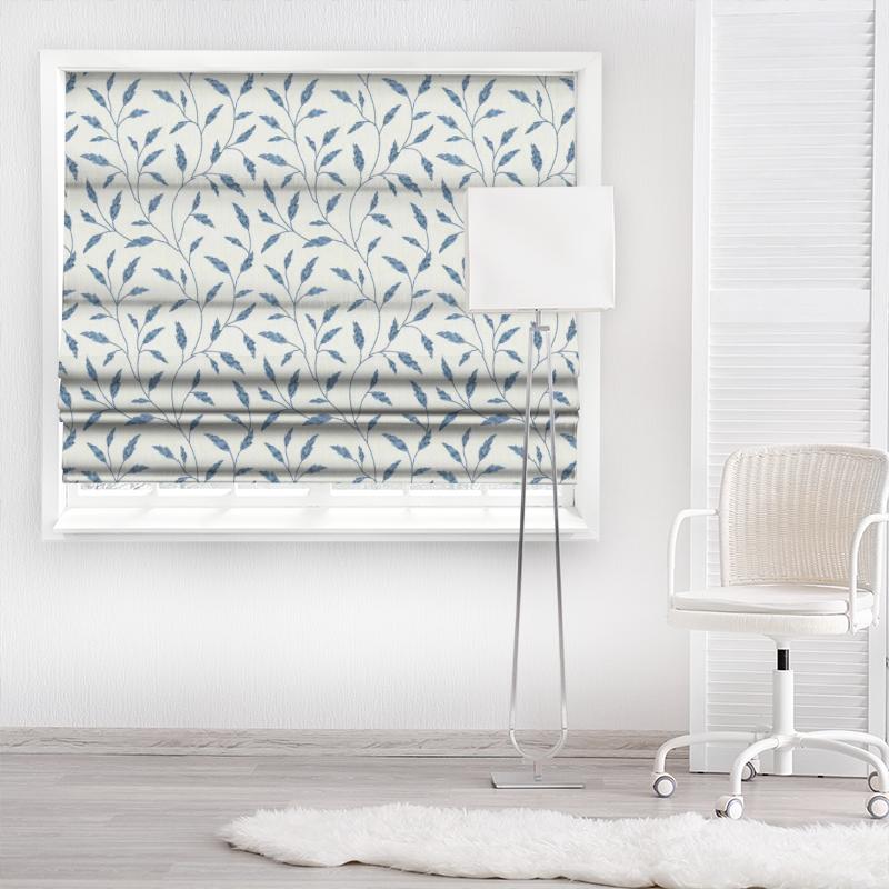Clarke and Clarke Avebury Fairford Denim Made To Measure Roman Blind