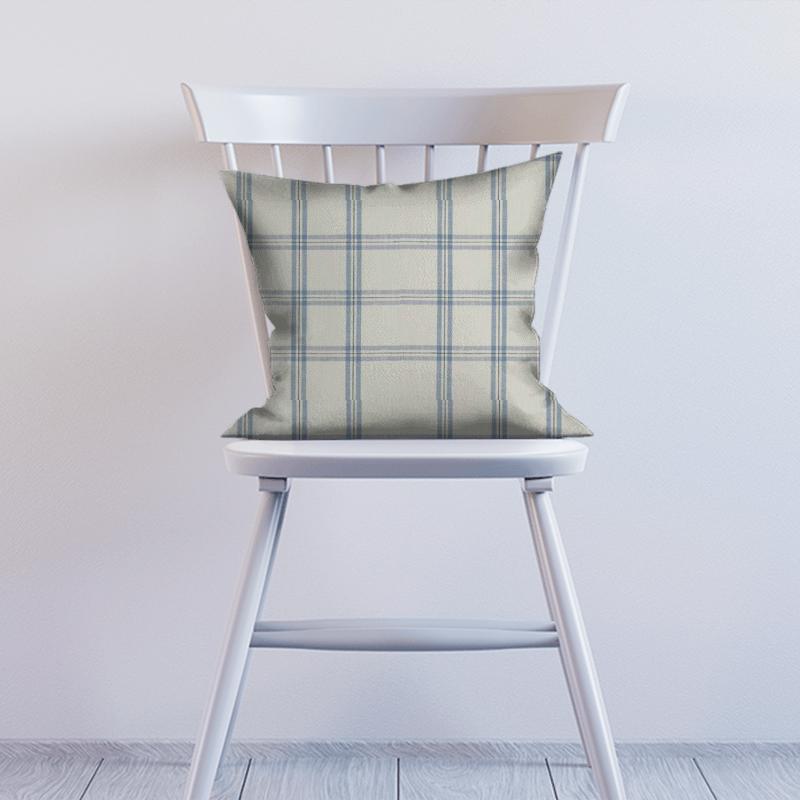 Clarke and Clarke Avebury Kelmscott Denim Cushion