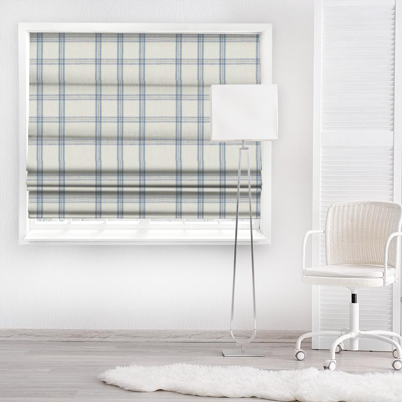 Clarke and Clarke Avebury Kelmscott Denim Made To Measure Roman Blind