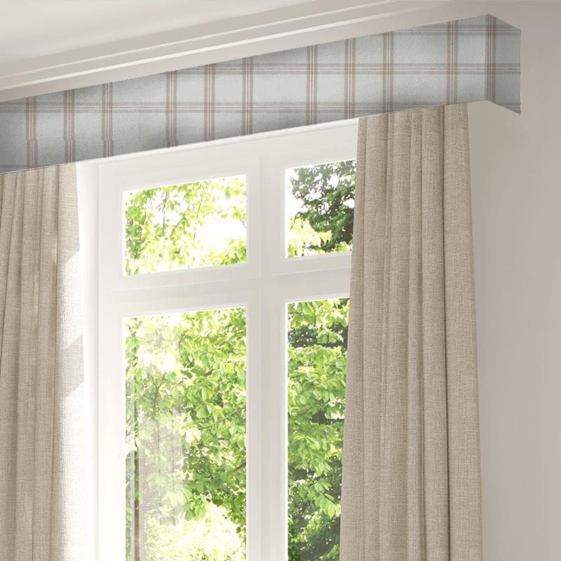 Clarke and Clarke Avebury Kelmscott Raspberry/Linen Pelmet