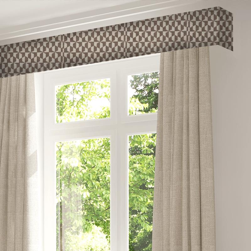 Clarke and Clarke Equinox Galileo Mocha Pelmet