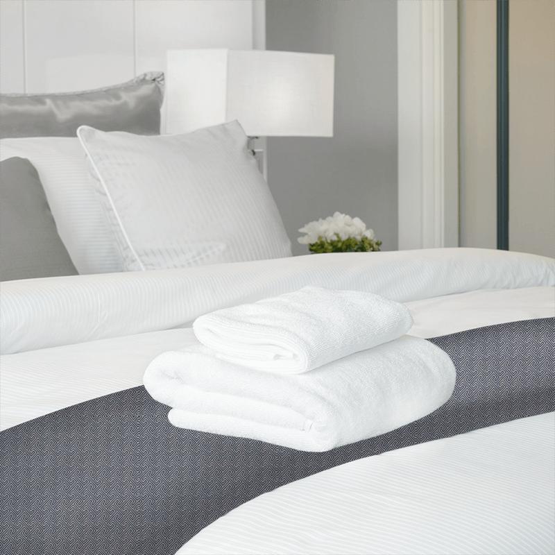 Clarke and Clarke Equinox Mercury Midnight Bed Runner