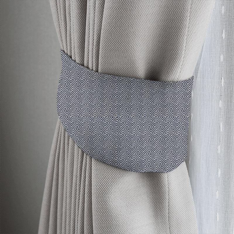 Clarke and Clarke Equinox Mercury Midnight Tieback