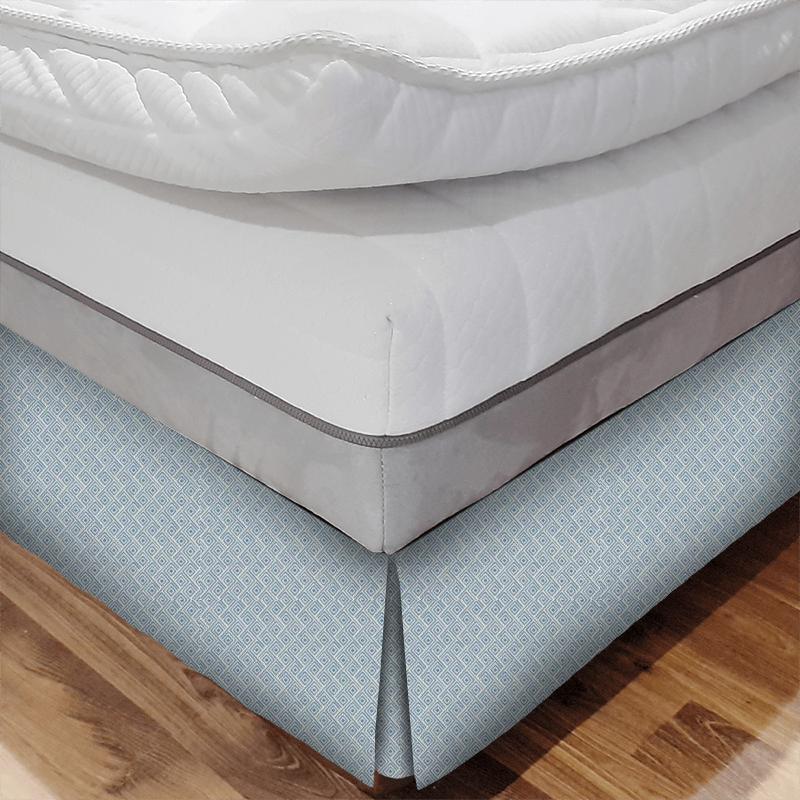 Clarke and Clarke Equinox Rhombus Denim Bed Base Valance