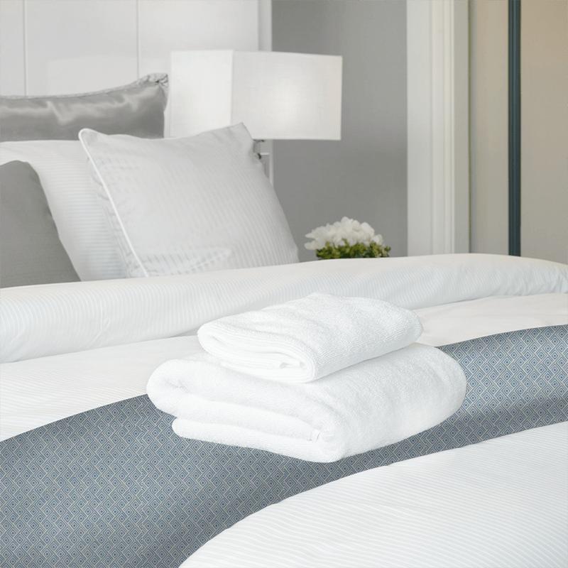 Clarke and Clarke Equinox Rhombus Denim Bed Runner