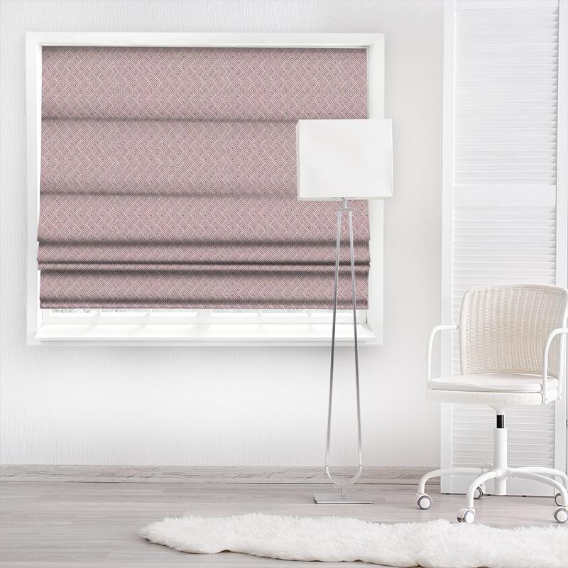 Clarke and Clarke Equinox Rhombus Heather Made To Measure Roman Blind