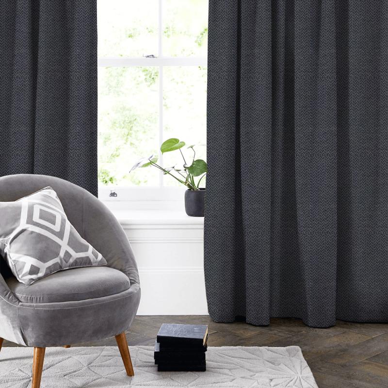 Clarke and Clarke Equinox Trinity Midnight Made To Measure Curtain