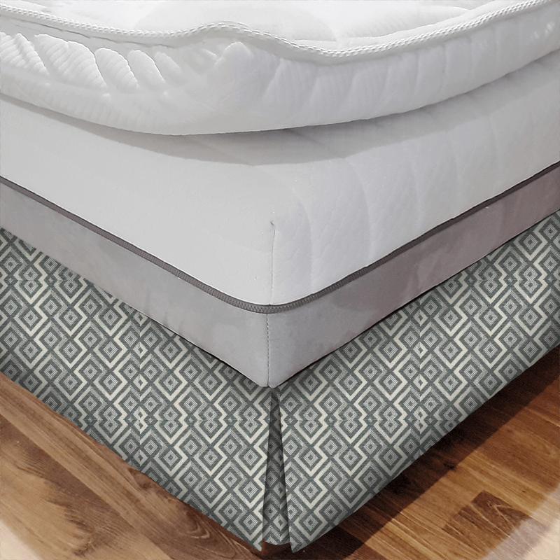 Clarke and Clarke Equinox Veda Charcoal Bed Base Valance