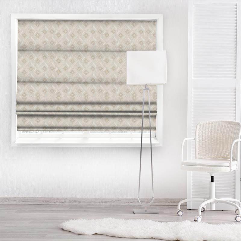 Clarke and Clarke Equinox Veda Natural Made To Measure Roman Blind