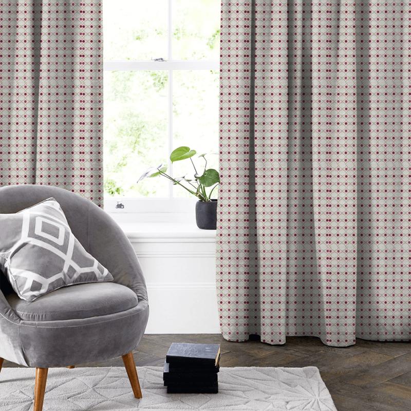 Clarke and Clarke Equinox Venus Raspberry Made To Measure Curtain