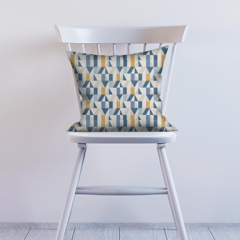 Scion Nuevo Fabrics Nuevo Indigo/Slate/Satsuma Cushion