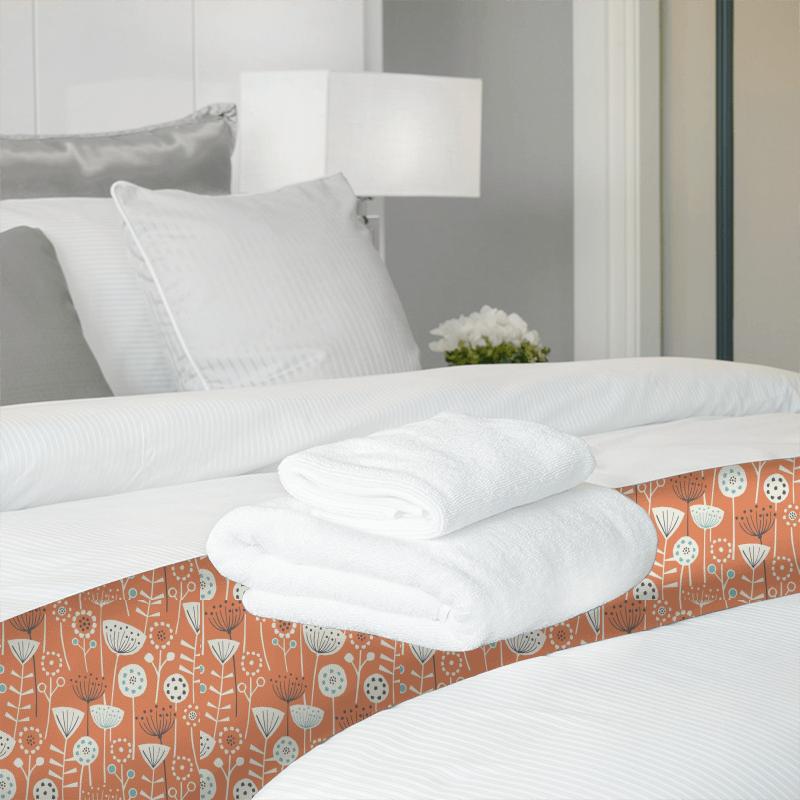 Bergen Burnt Orange Bed Runner Fryetts Scandi Bergen Burnt Orange Bed Runner