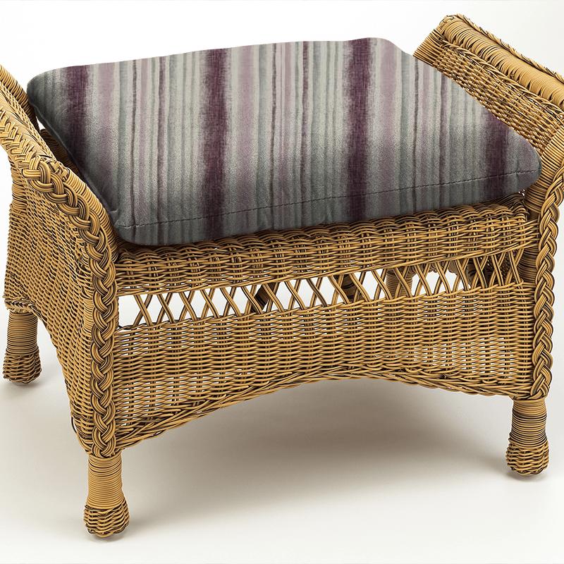 Fryetts Reno Garda Stripe Grape Box Cushion