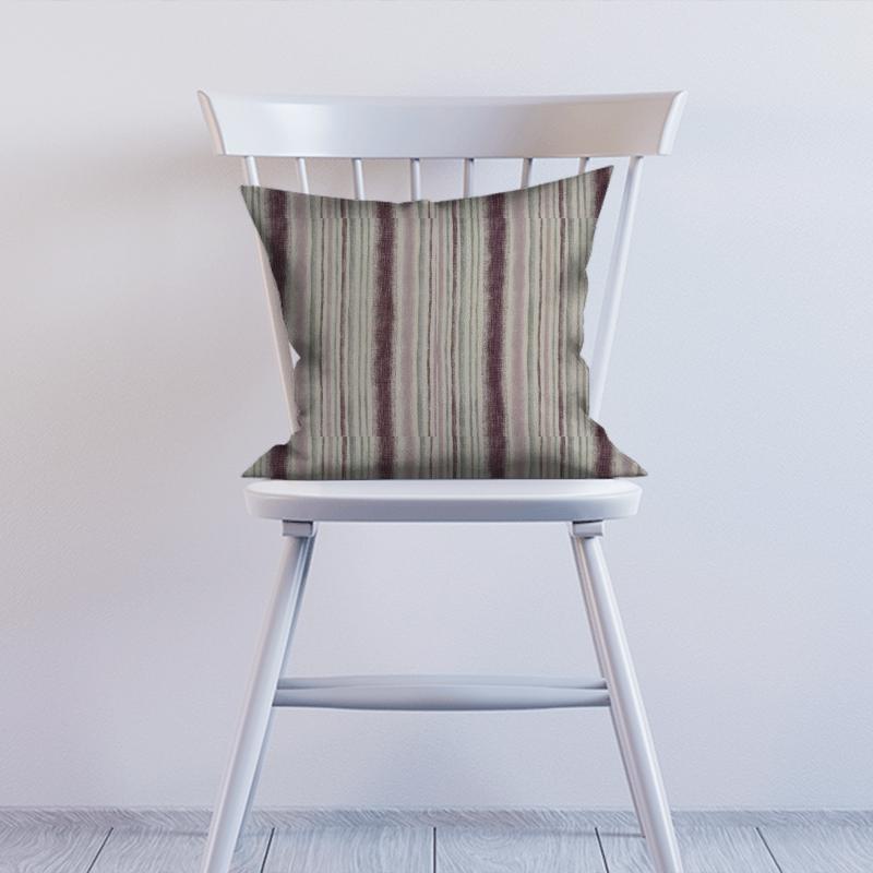 Fryetts Reno Garda Stripe Grape Cushion