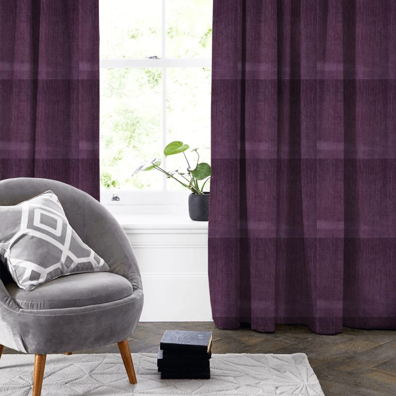 Fryetts Glamour Glamour Aubergine Made To Measure Curtain