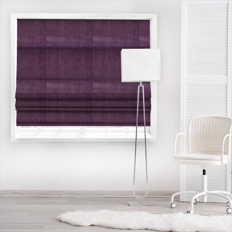 Fryetts Glamour Glamour Aubergine Made To Measure Roman Blind