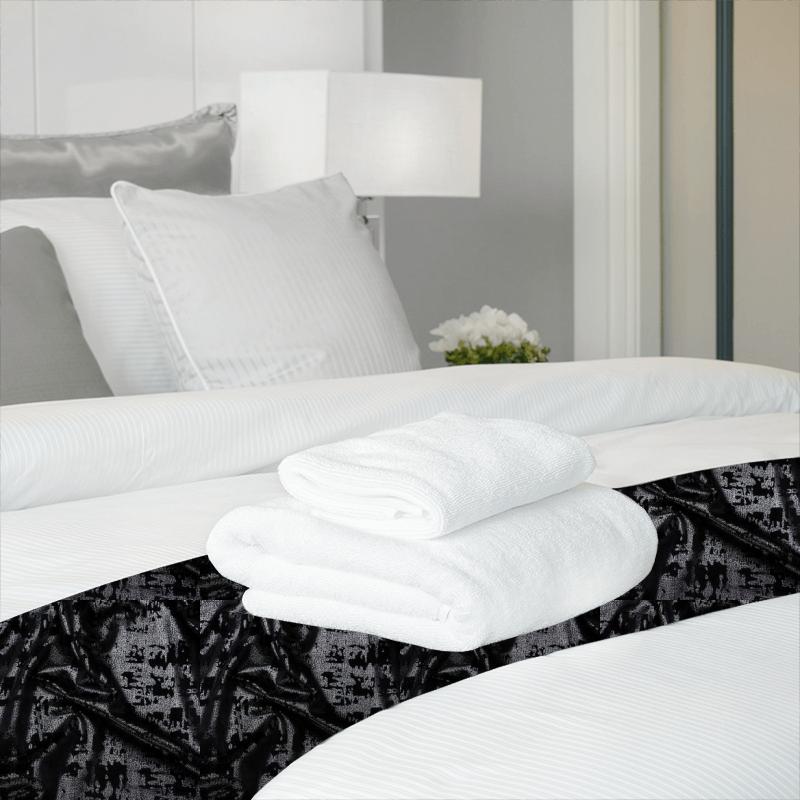 Fryetts Glamour Mercury Noir Bed Runner