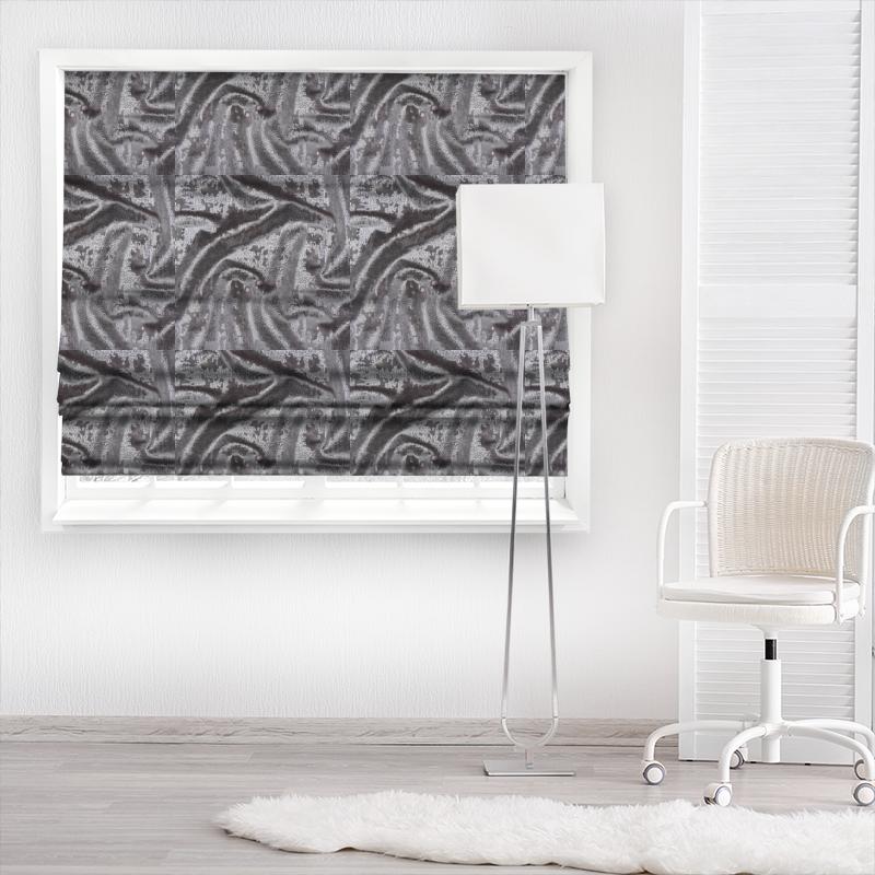 Fryetts Glamour Mercury Silver Made To Measure Roman Blind