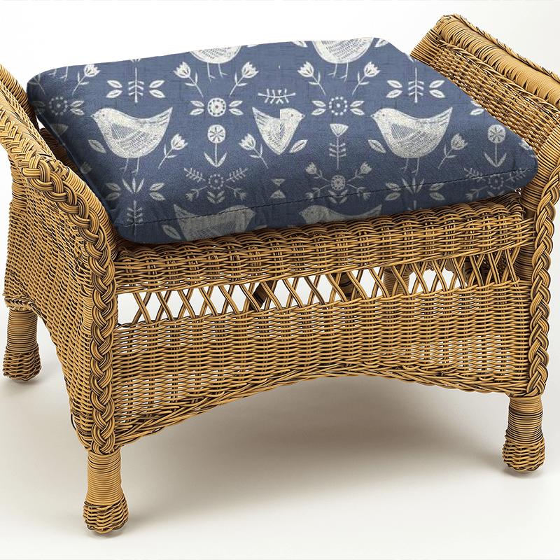 Fryetts Scandi Narvik Blue Box Cushion