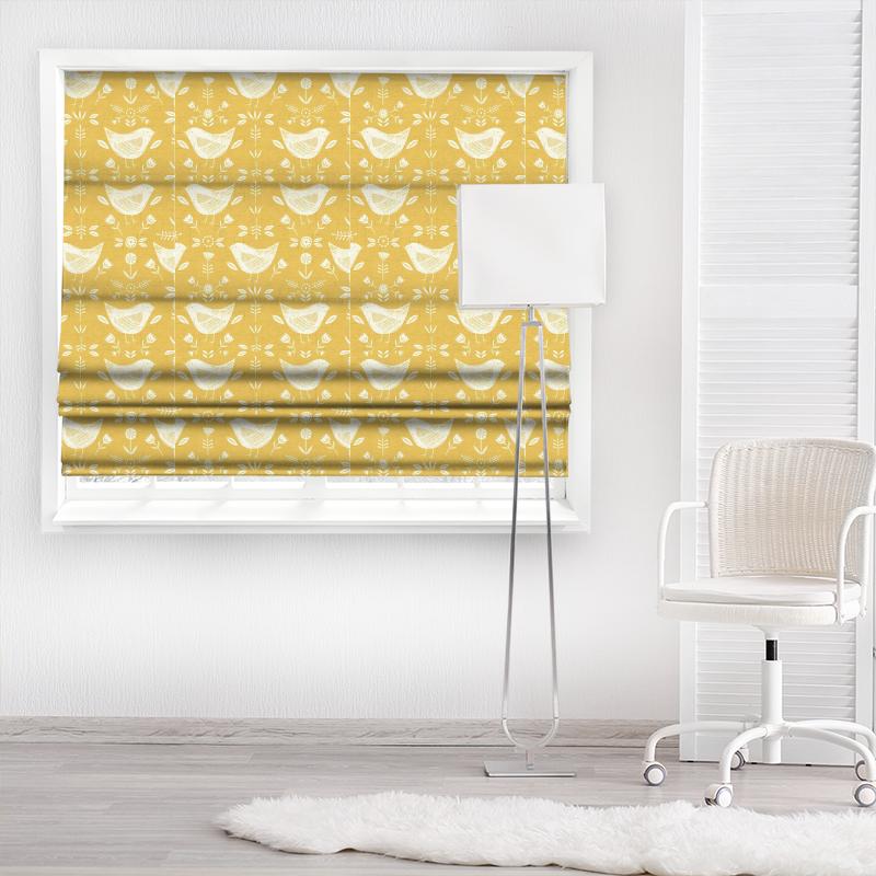 Narvik Ochre Made To Measure Roman Blind