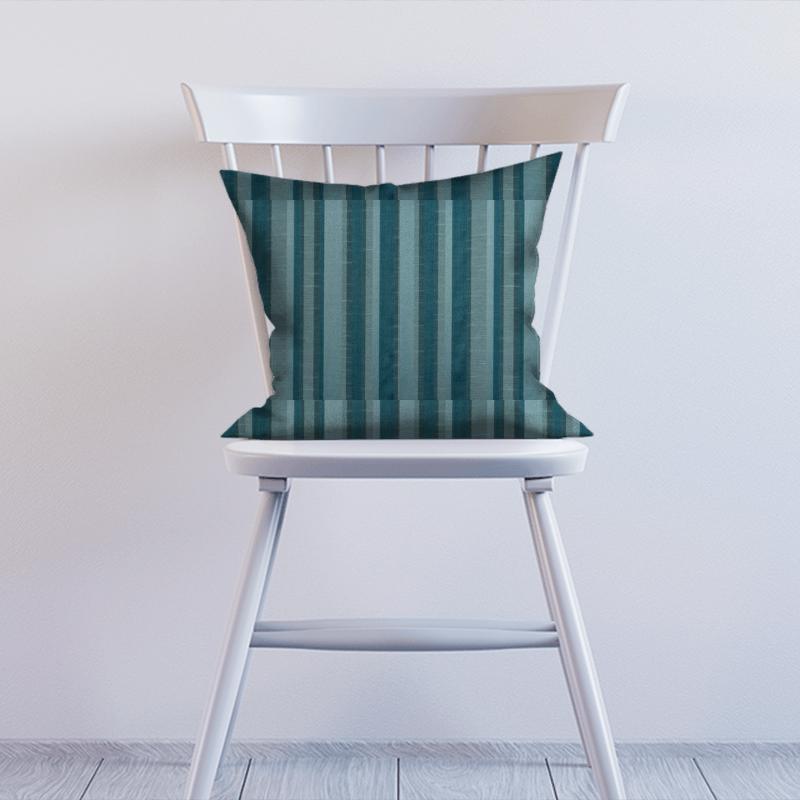 Fryetts Reno St James Stripe Teal Cushion