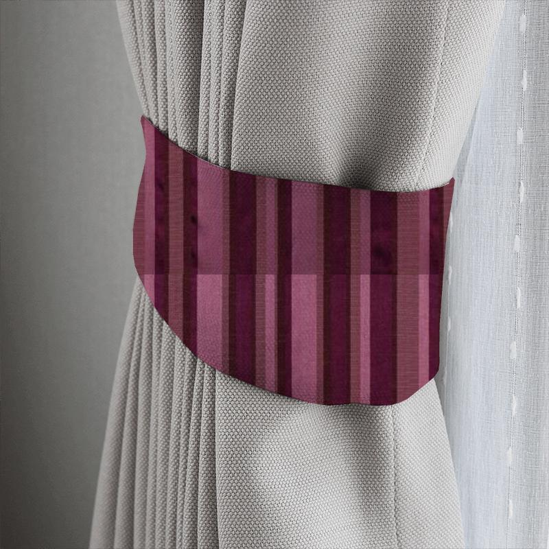 Fryetts Reno St James Stripe Aubergine Tieback
