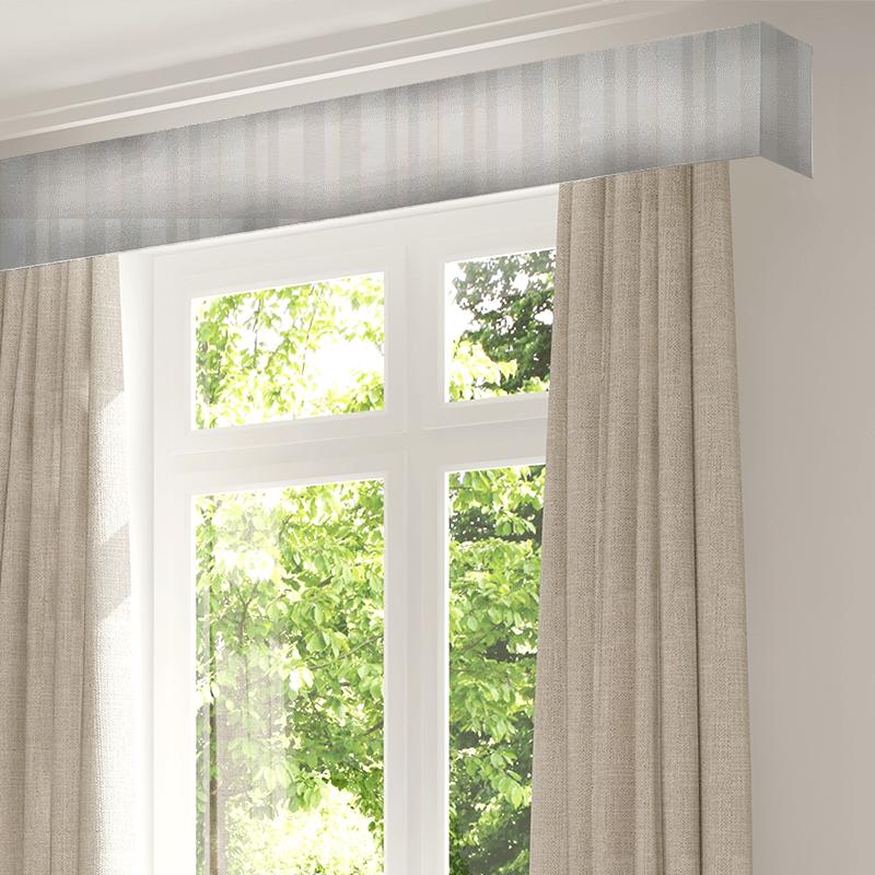 Fryetts Reno St James Stripe White Pelmet