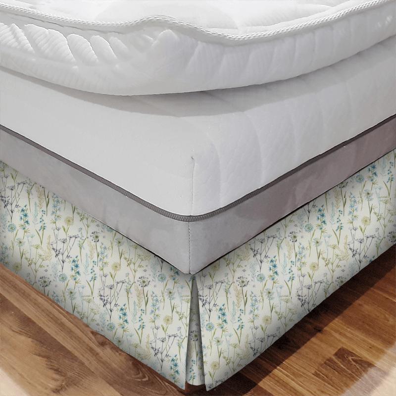 Fryetts Wildflower Wild Flower Teal Bed Base Valance