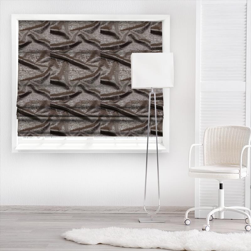 Fryetts Glamour Zinc Mushroom Made To Measure Roman Blind