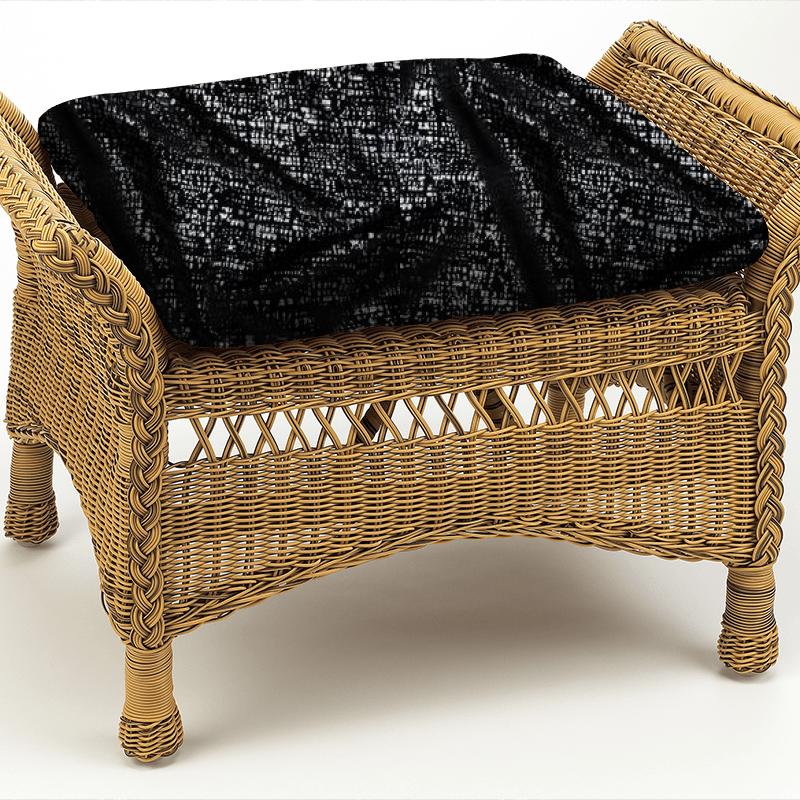 Fryetts Glamour Zinc Noir Box Cushion