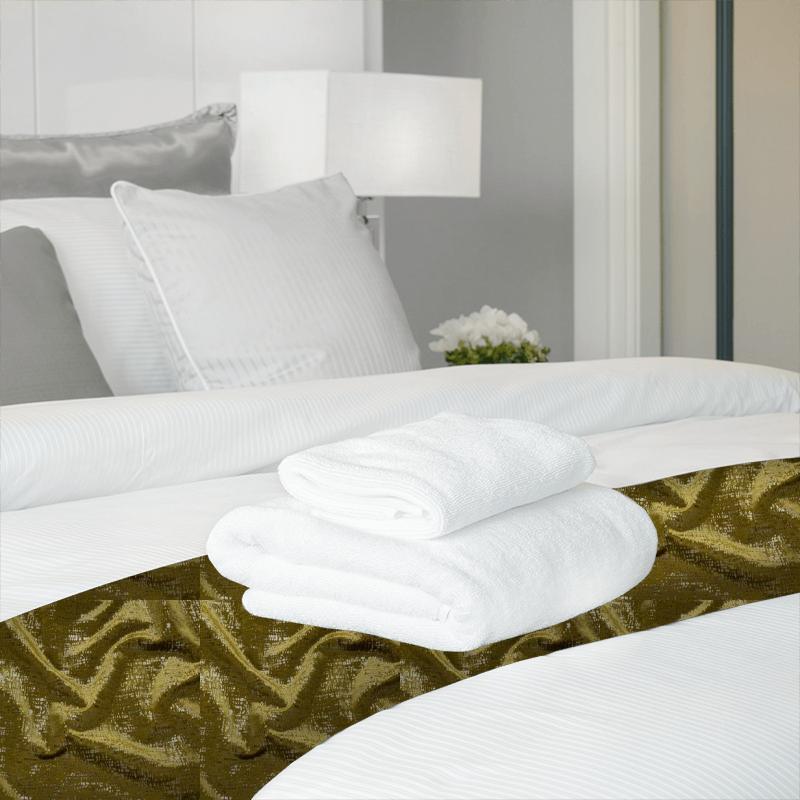 Zinc Ochre Bed Runner Fryetts Glamour Zinc Ochre Bed Runner